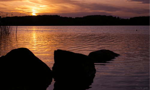 see bei sonnenuntergang in bad segeberg
