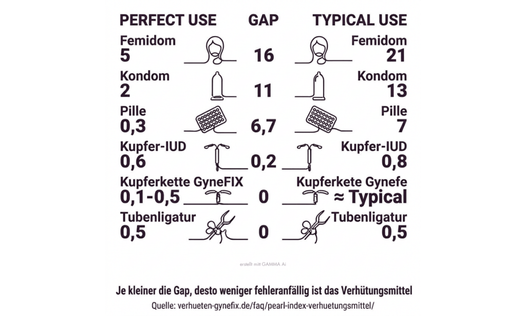 grafik pearl index verhuetungsmittel vergleich typical und perfect use
