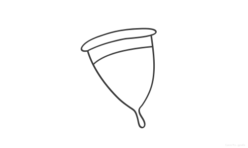 illustration schlicht menstruationstasse